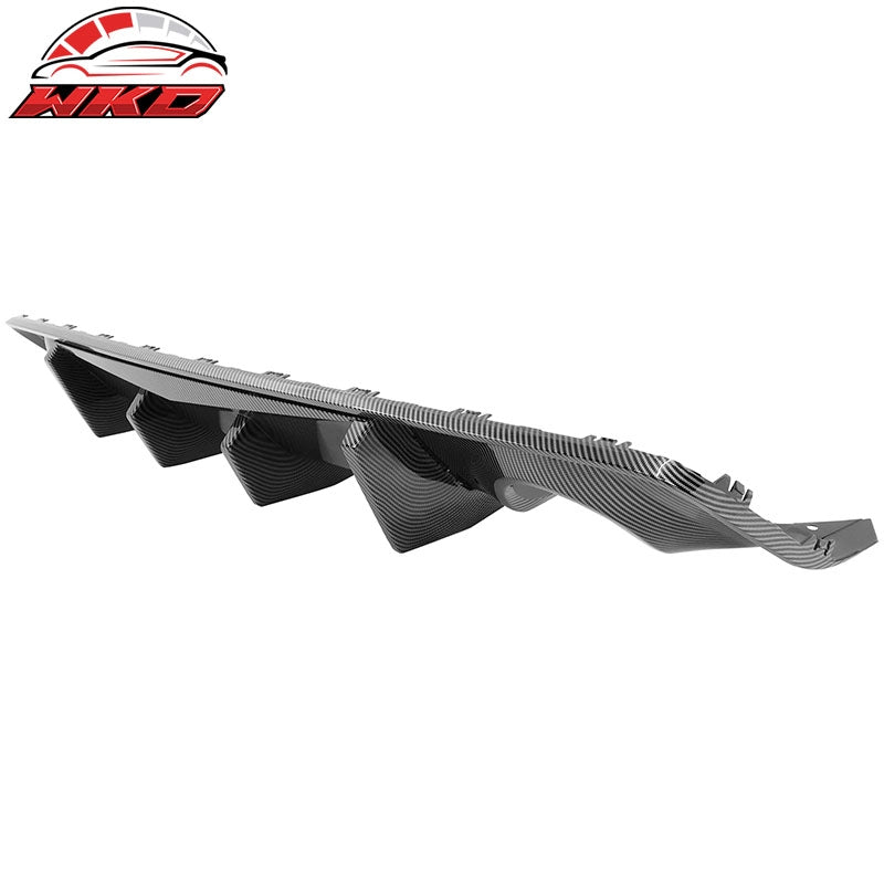 Fits 20-23 Charger Widebody IKON V2 Style Carbon Fiber Print Rear Diffuser 2PCS