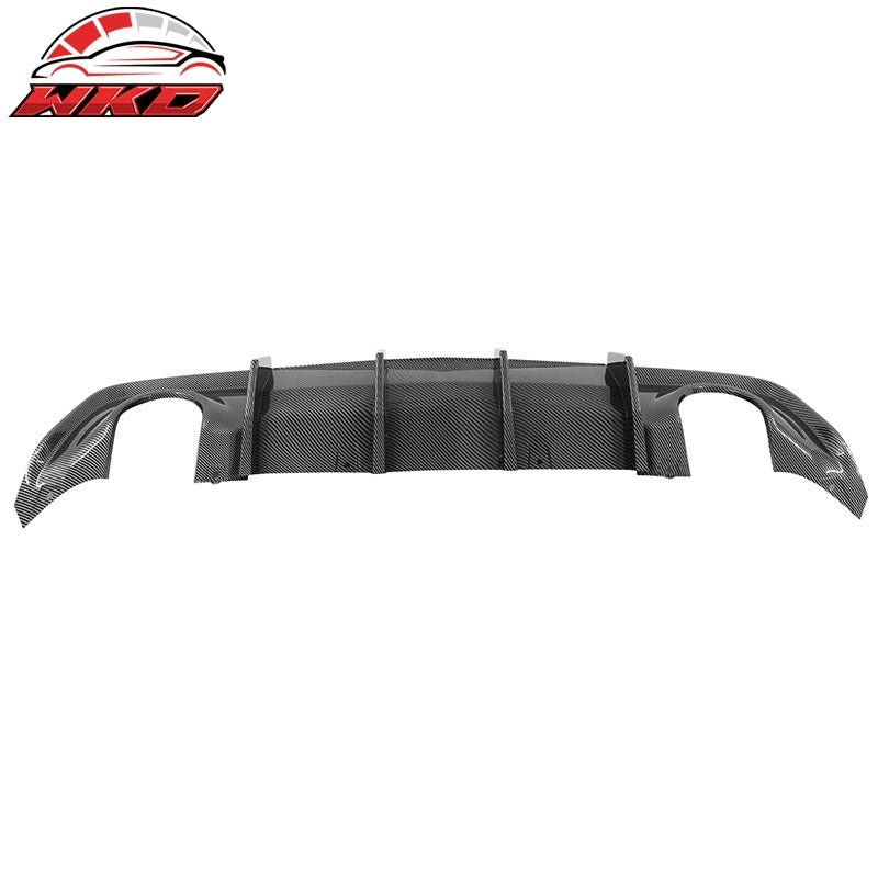 Fits 20-23 Charger Widebody IKON V2 Style Carbon Fiber Print Rear Diffuser 2PCS