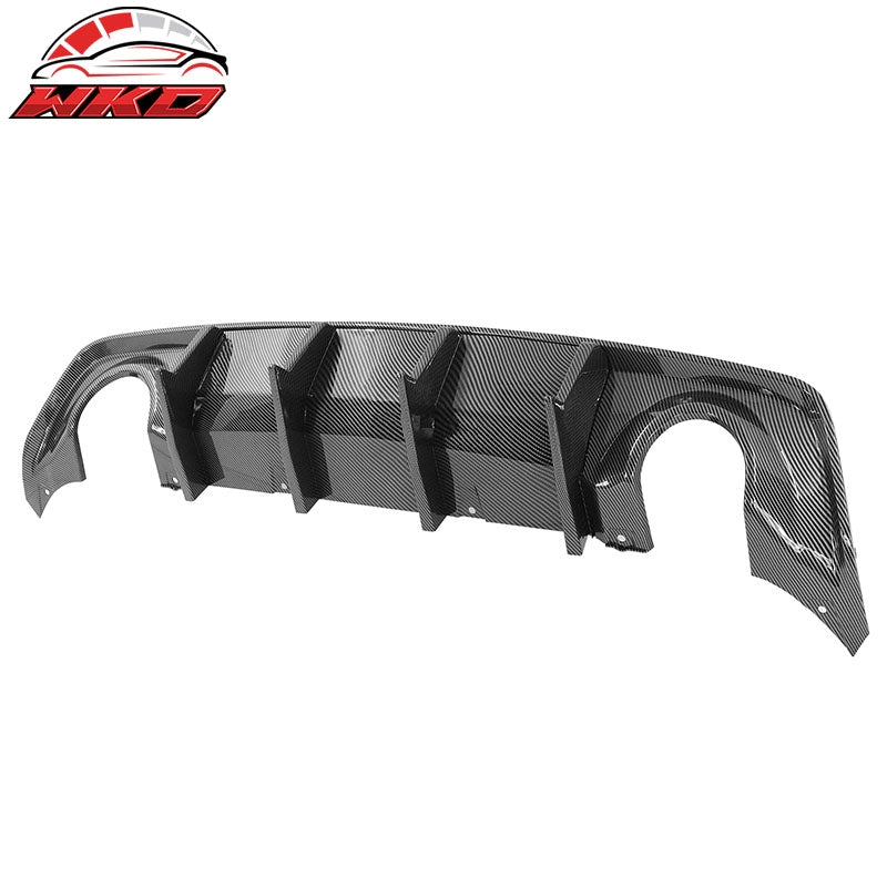 Fits 20-23 Charger Widebody IKON V3 Style Carbon Fiber Print Rear Diffuser 2PCS