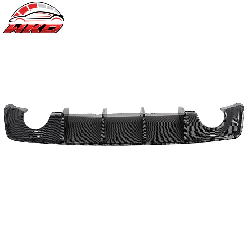 Fits 20-23 Charger Widebody IKON V3 Style Carbon Fiber Print Rear Diffuser 2PCS