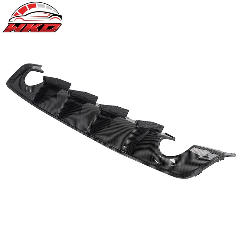 Fits 20-23 Charger Widebody IKON V3 Style Carbon Fiber Print Rear Diffuser 2PCS
