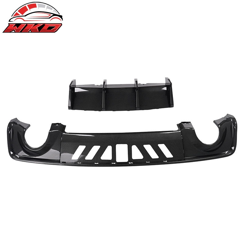 Fits 20-23 Charger Widebody IKON V3 Style Carbon Fiber Print Rear Diffuser 2PCS