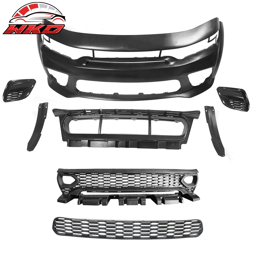 Wholesale 20-23 Charger Widebody Front Bumper Assembly Replacement W/ SRT Grilles