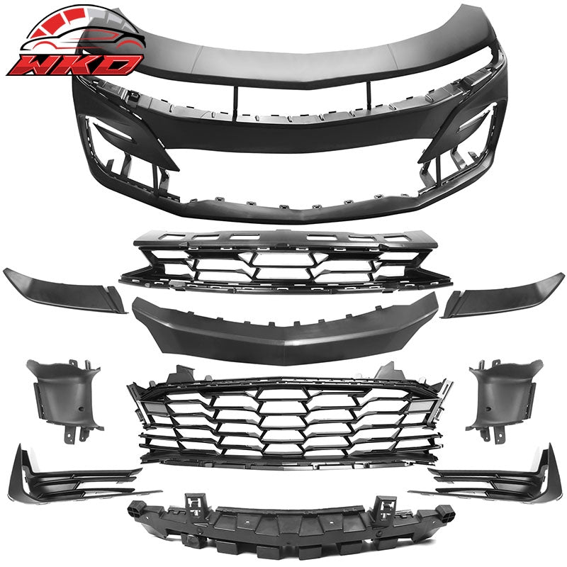 Fits 19-24 Chevrolet Camaro 19 SS Style Unpainted Front Bumper Cover Conversion