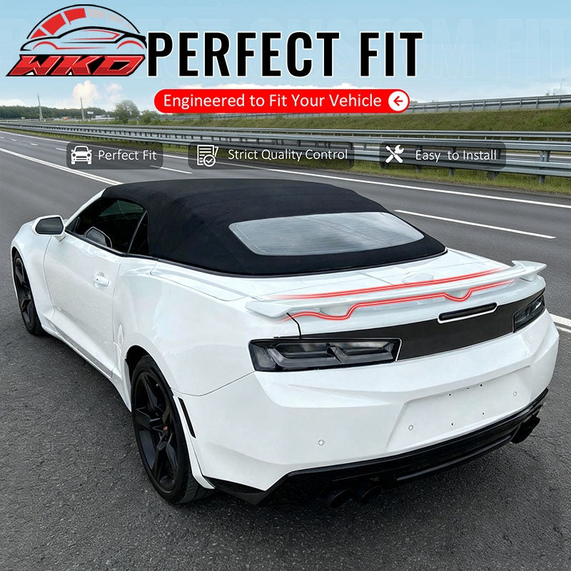 Wholesale 16-24 Chevrolet Camaro 2DR ZL1 Style Unpainted Black Rear Trunk Spoiler ABS - Wikond Auto