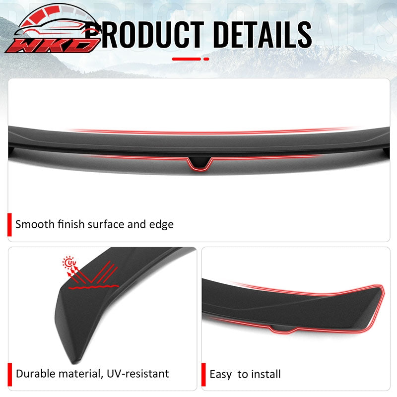 Wholesale 16-24 Chevrolet Camaro 2DR ZL1 Style Unpainted Black Rear Trunk Spoiler ABS - Wikond Auto