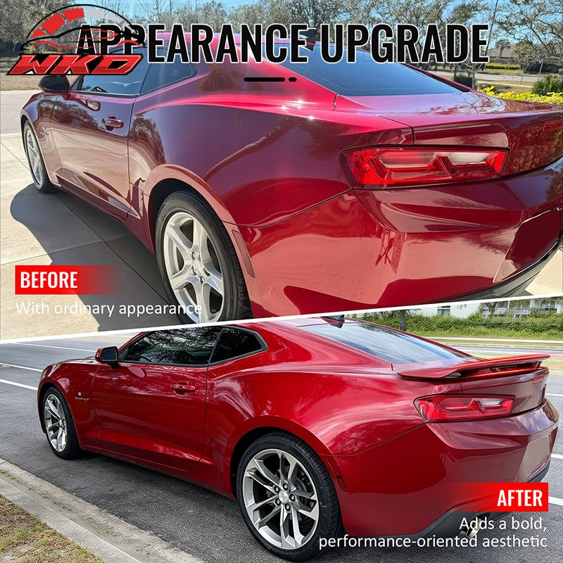 Wholesale 16-24 Chevrolet Camaro 2DR ZL1 Style Unpainted Black Rear Trunk Spoiler ABS - Wikond Auto