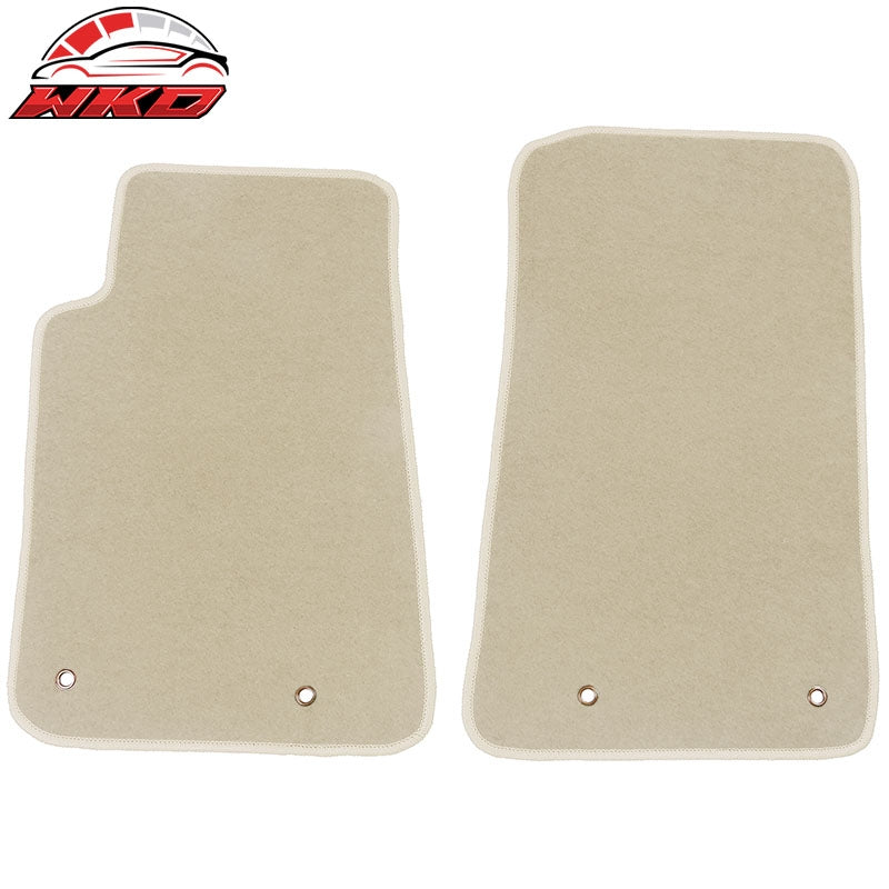Wholesale 10-15 Chevrolet Camaro 2PCS Car Floor Mats Liner Front Nylon Beige Carpets