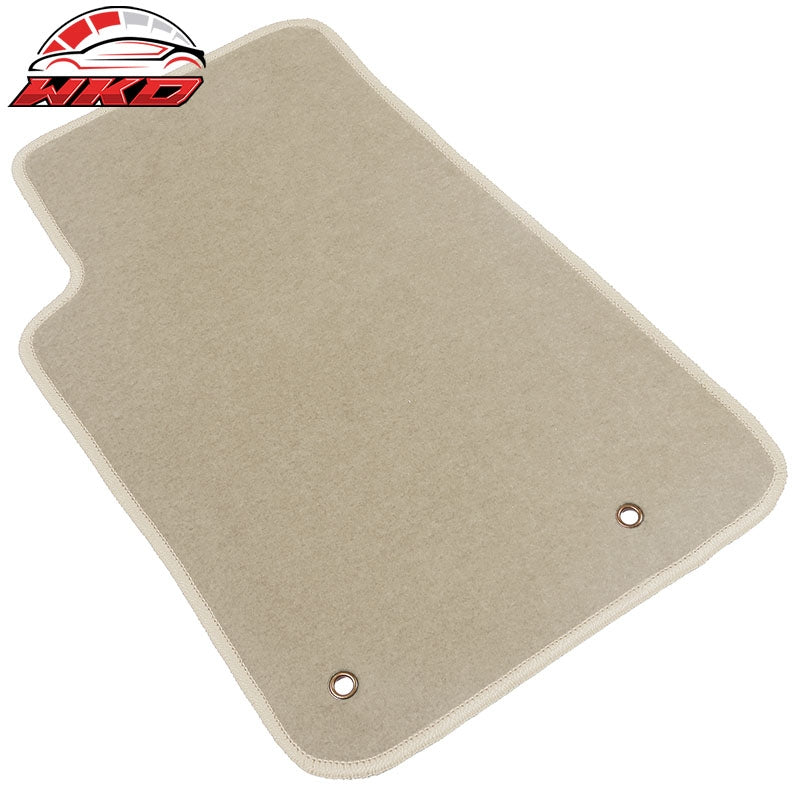 Fits 10-15 Chevrolet Camaro 2PCS Car Floor Mats Liner Front Nylon Beige Carpets