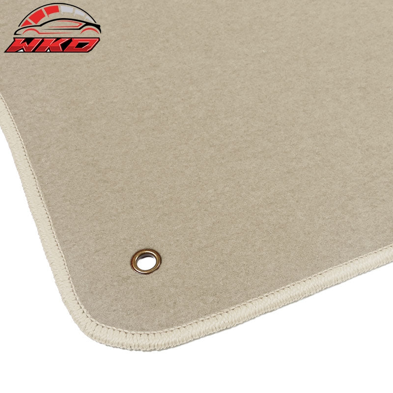 Fits 10-15 Chevrolet Camaro 2PCS Car Floor Mats Liner Front Nylon Beige Carpets