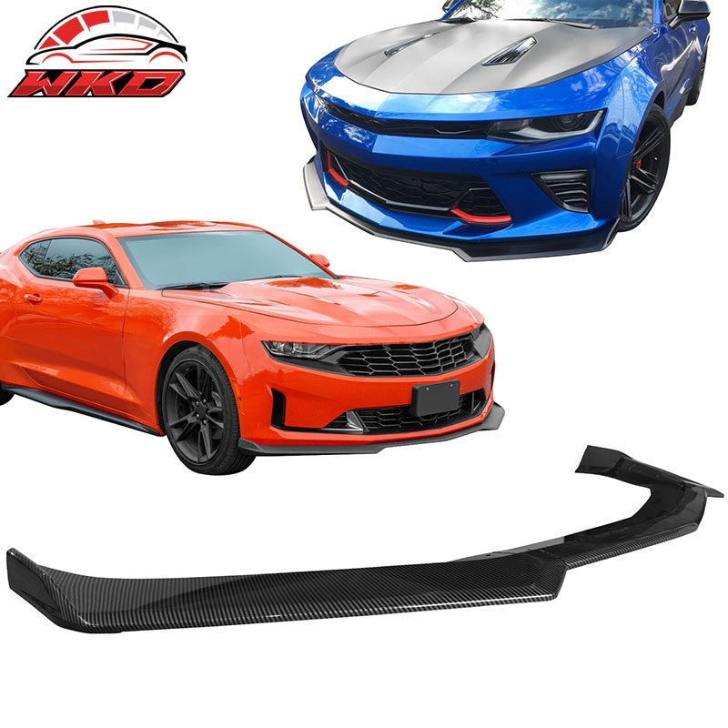 Wholesale 16-24 Chevrolet Camaro Front Bumper Lip 1LE Style Spoiler Carbon Fiber Print
