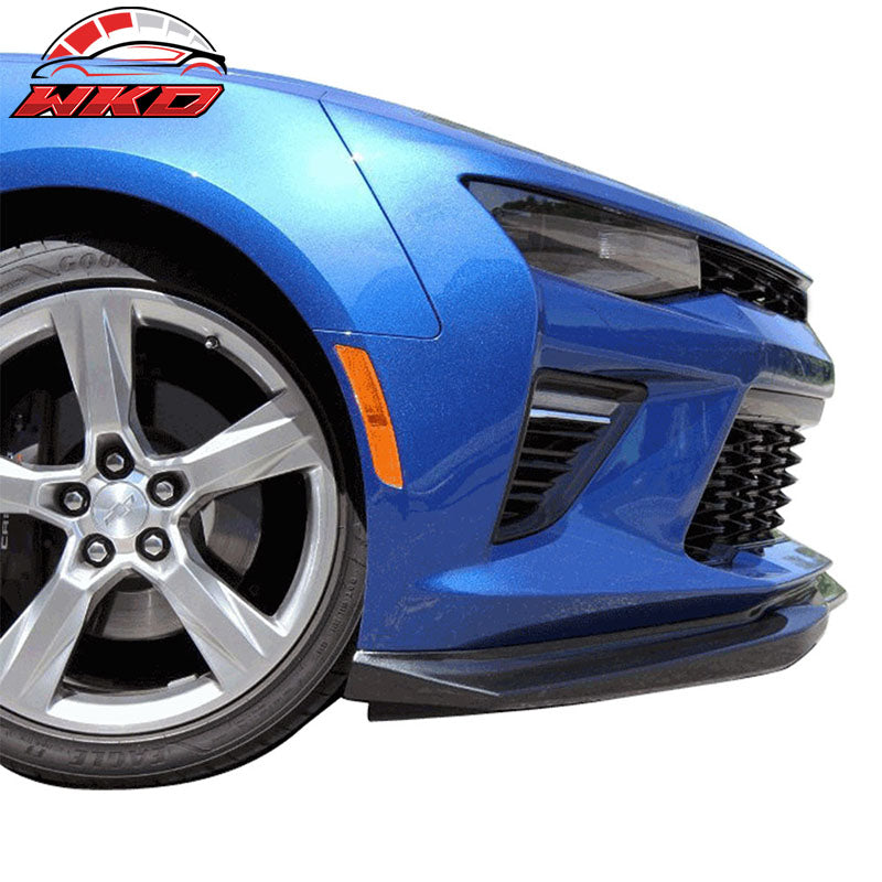 Fits 16-18 Chevrolet Camaro V8 SS T6 Style Front Bumper Lip Spoiler Carbon Fiber