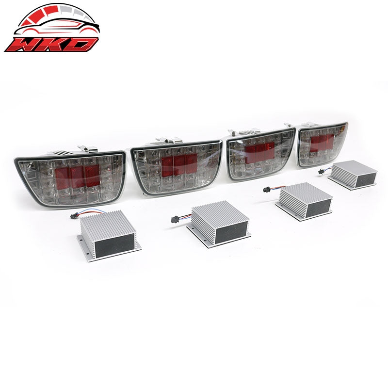 Fits 10-13 Chevrolet Camaro Left Right Tail Lights Rear Brake Lamps Smoke Lens