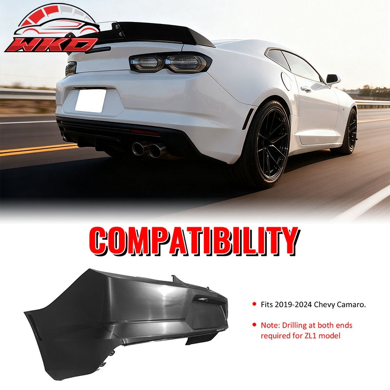 Fits 19-24 Chevrolet Camaro OE Style Rear Bumper Cover Conversion Replacement PP
