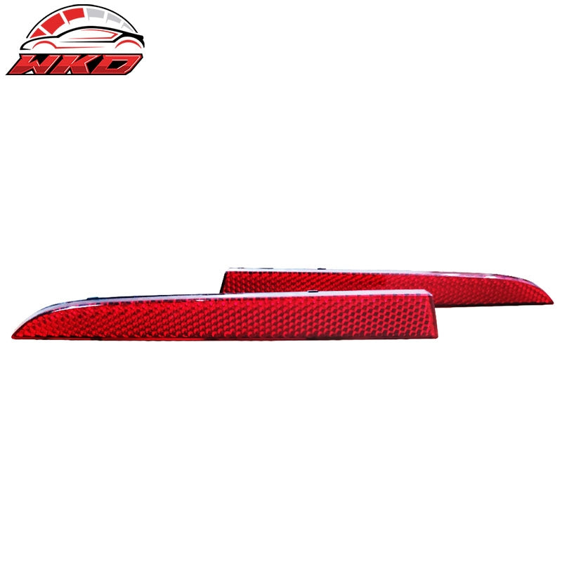 Fits 16-24 Chevy Camaro Rear Bumper Reflector Replacement Red Sticker Strip Set