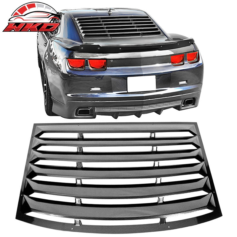 Wholesale 10-15 Chevy Camaro Rear Window Louver Windshield Cover Carbon Fiber Print