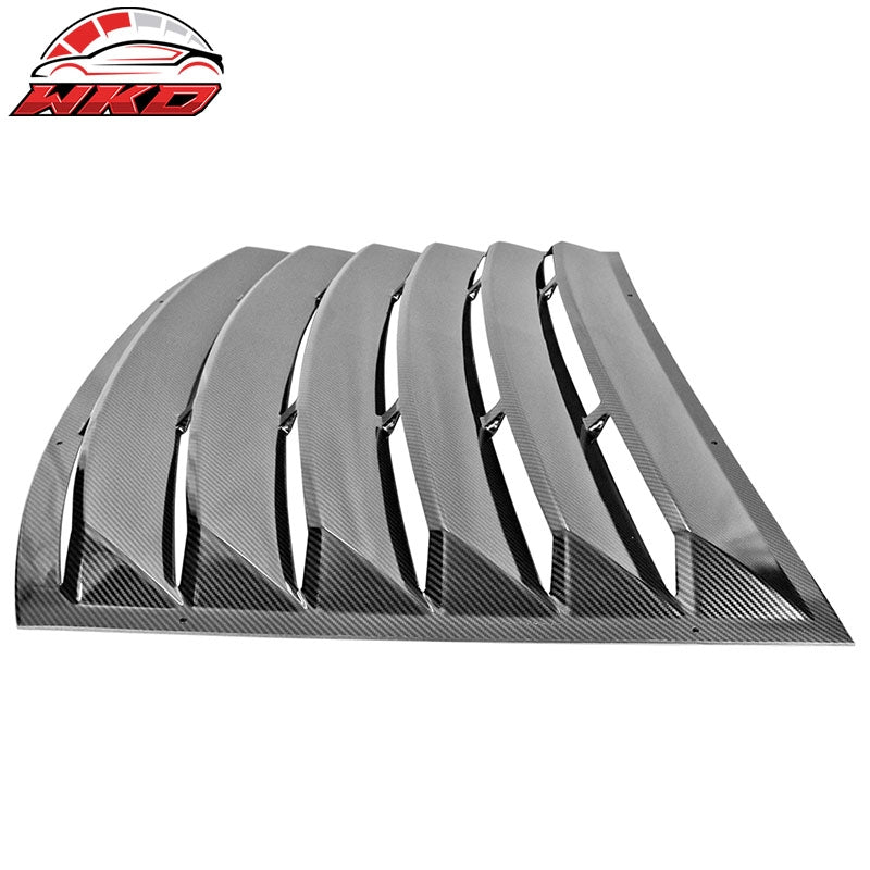 Fits 10-15 Chevy Camaro Rear Window Louver Windshield Cover Carbon Fiber Print