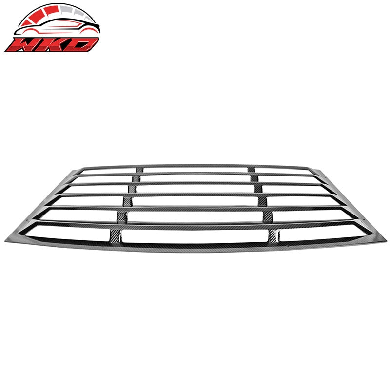 Fits 10-15 Chevy Camaro Rear Window Louver Windshield Cover Carbon Fiber Print