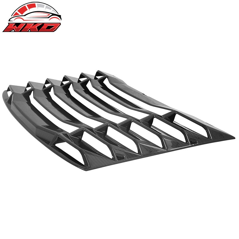 Fits 16-24 Chevrolet Camaro Rear Window Louver Sun Shade Vent Carbon Fiber Print