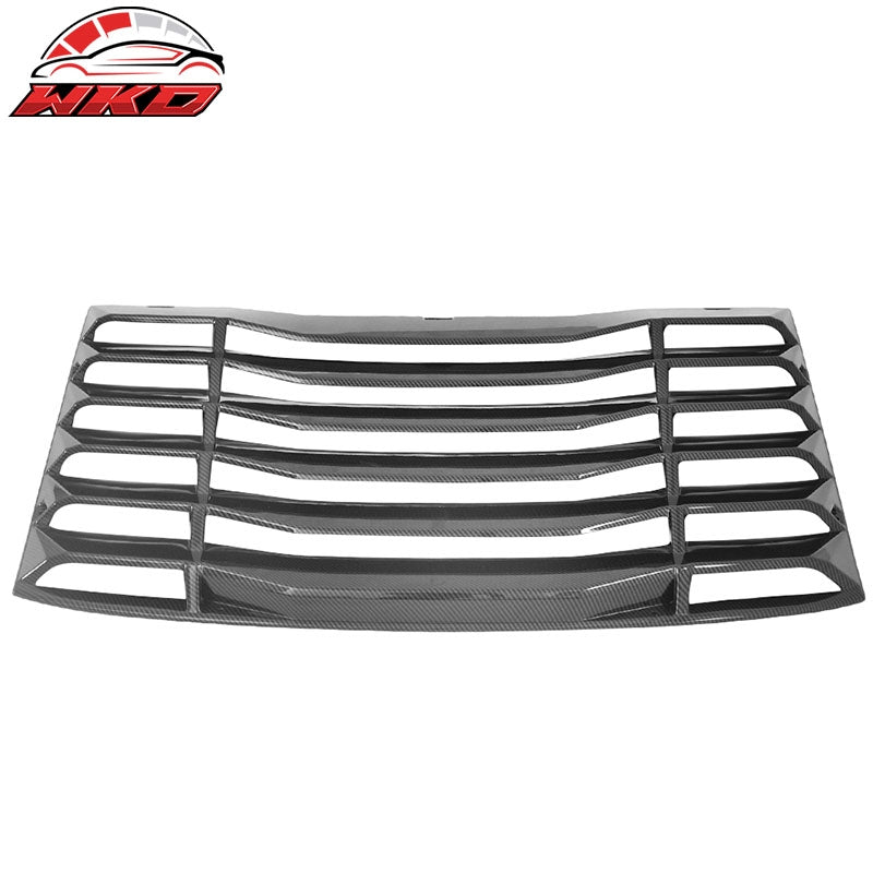 Fits 16-24 Chevrolet Camaro Rear Window Louver Sun Shade Vent Carbon Fiber Print