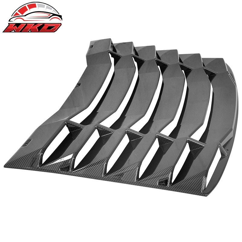 Fits 16-24 Chevrolet Camaro Rear Window Louver Sun Shade Vent Carbon Fiber Print