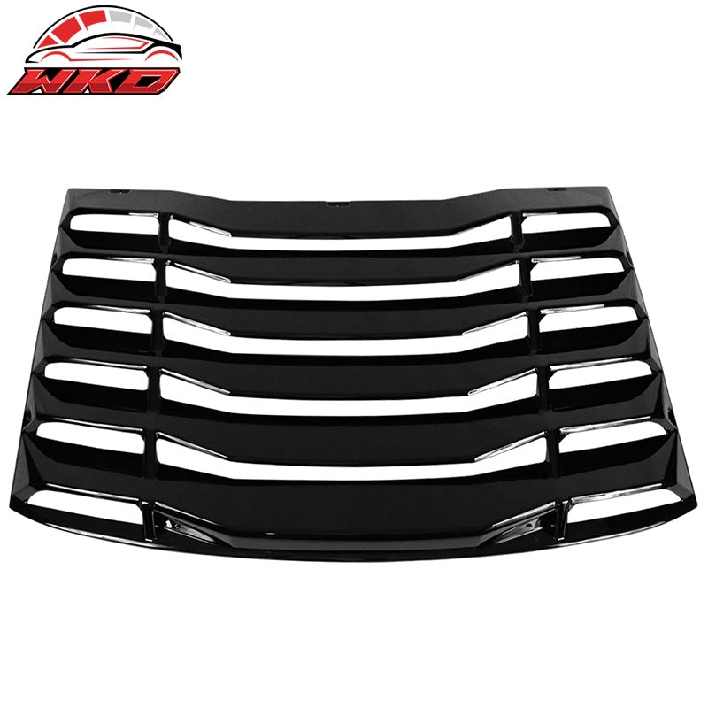 Fits 16-24 Chevrolet Camaro Rear Window Louver Sun Shade Cover Vent Gloss Black