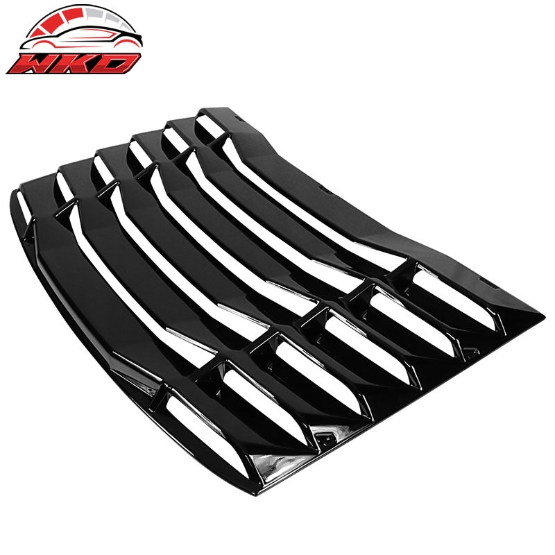 Fits 16-24 Chevrolet Camaro Rear Window Louver Sun Shade Cover Vent Gloss Black