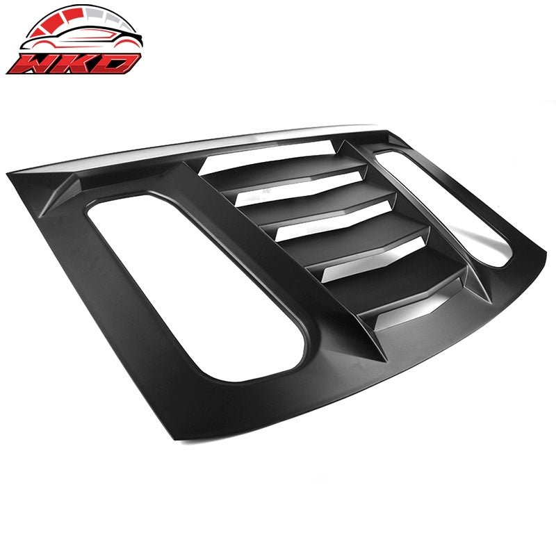 Fits 16-24 Chevy Camaro V2 Rear Window Louver Sun Shade Cover Vent Matte Black