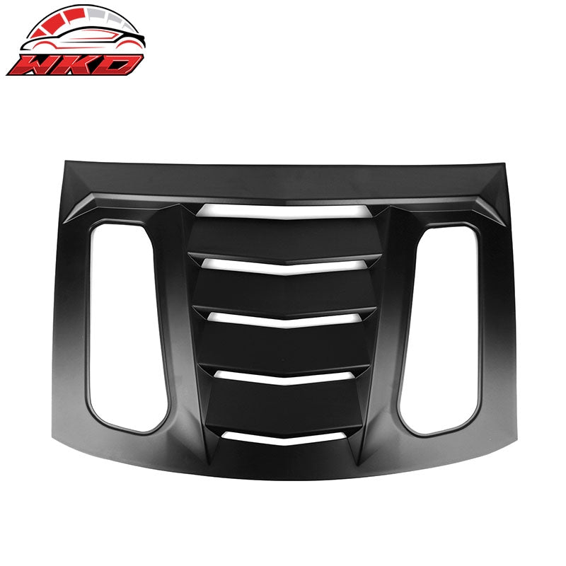 Fits 16-24 Chevy Camaro V2 Rear Window Louver Sun Shade Cover Vent Matte Black