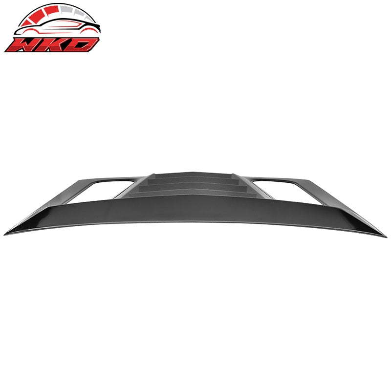 Fits 16-24 Chevy Camaro V2 Rear Window Louver Sun Shade Cover Vent Gloss Black
