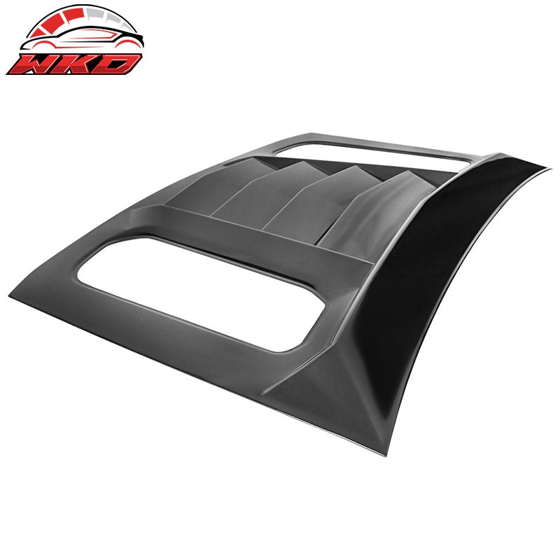 Fits 16-24 Chevy Camaro V2 Rear Window Louver Sun Shade Cover Vent Gloss Black