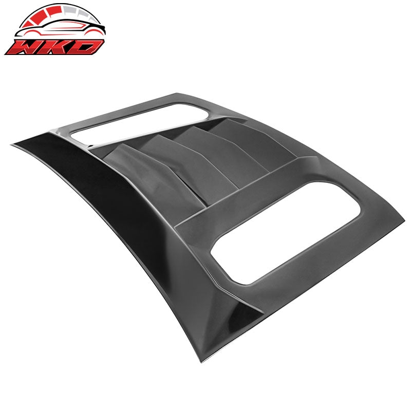 Fits 16-24 Chevy Camaro V2 Rear Window Louver Sun Shade Cover Vent Gloss Black