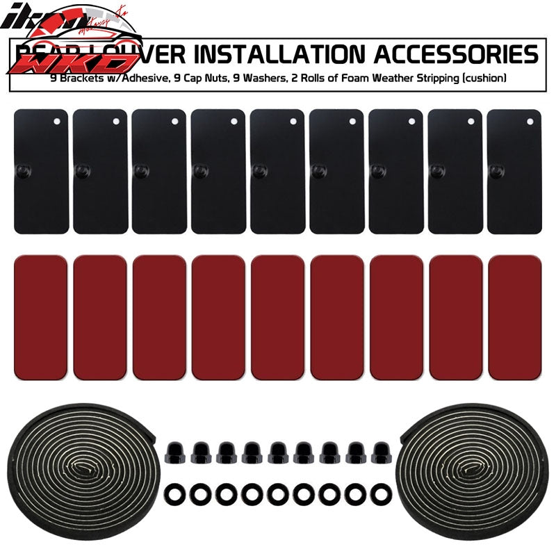 Fits 16-24 Chevrolet Camaro Rear Window Louver Sun Shade Cover Vent Matte Black