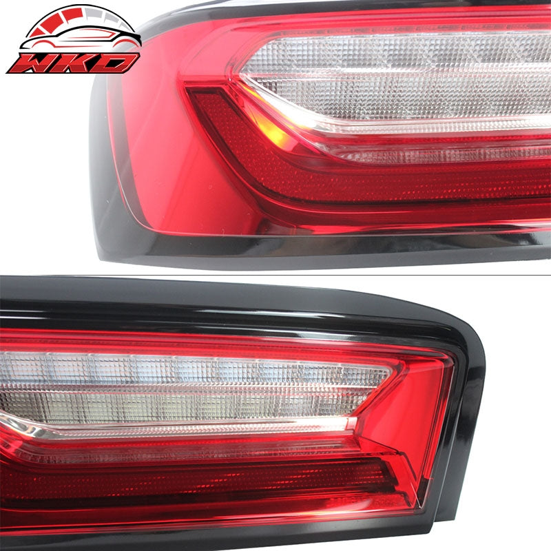 Fits 16-18 Chevy Camaro Sequential Turn Signal LED Tail Lights 2PC - Red Clear