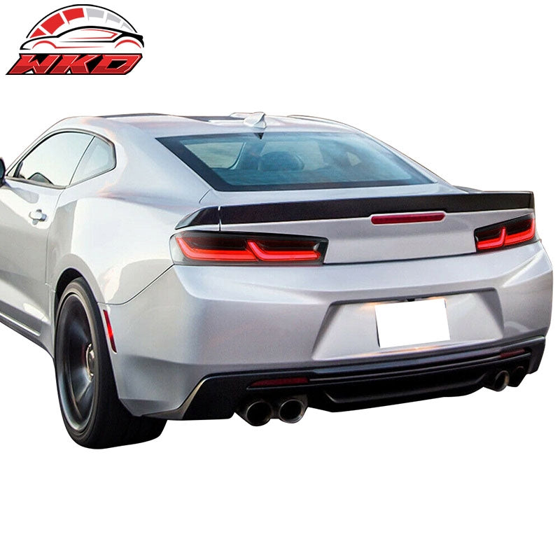 Fits 16-18 Chevy Camaro Sequential Turn Signal LED Tail Lights 2PC - Smoke