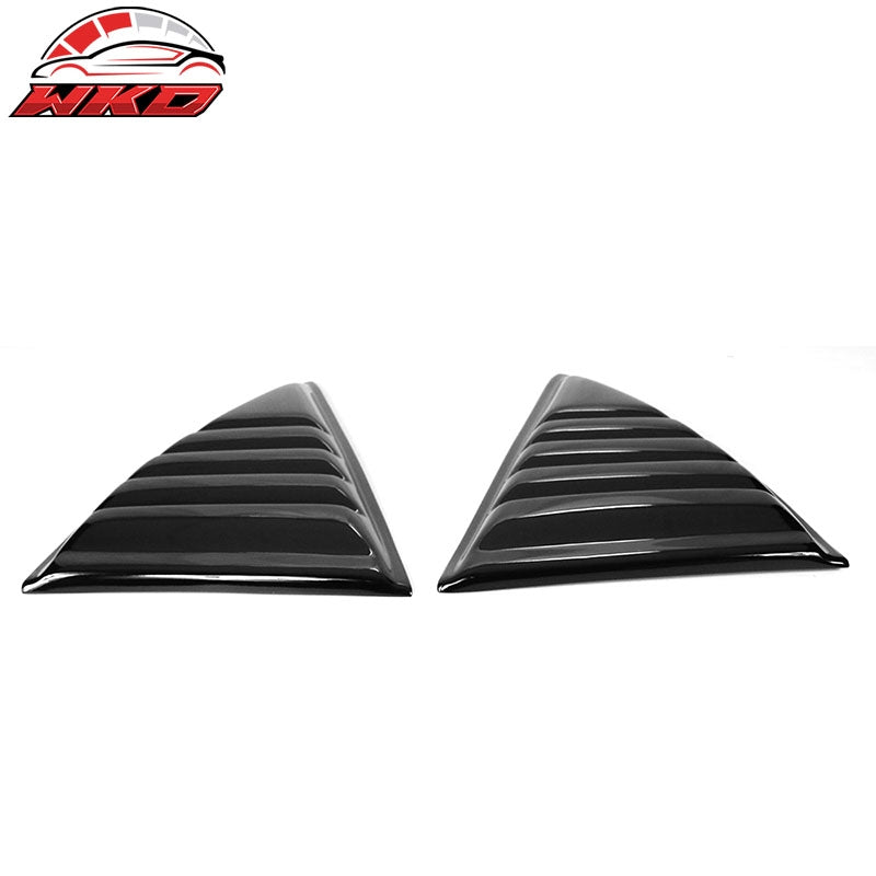 Fits 10-15 Chevy Camaro Side Window Louver Sun Shade Cover 2PC - Gloss Black