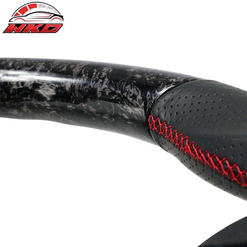 Fit 12-15 Chevy Camaro Steering Wheel Forged Carbon Fiber Leather