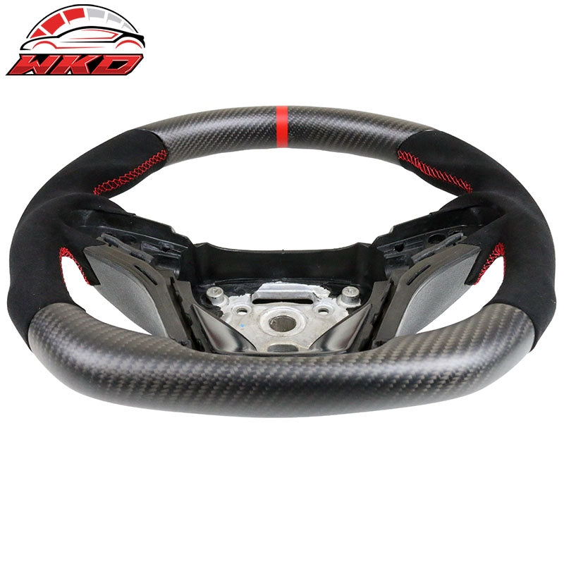 Wholesale 12-15 Camaro Steering Wheel Alcantara Matte Carbon Fiber