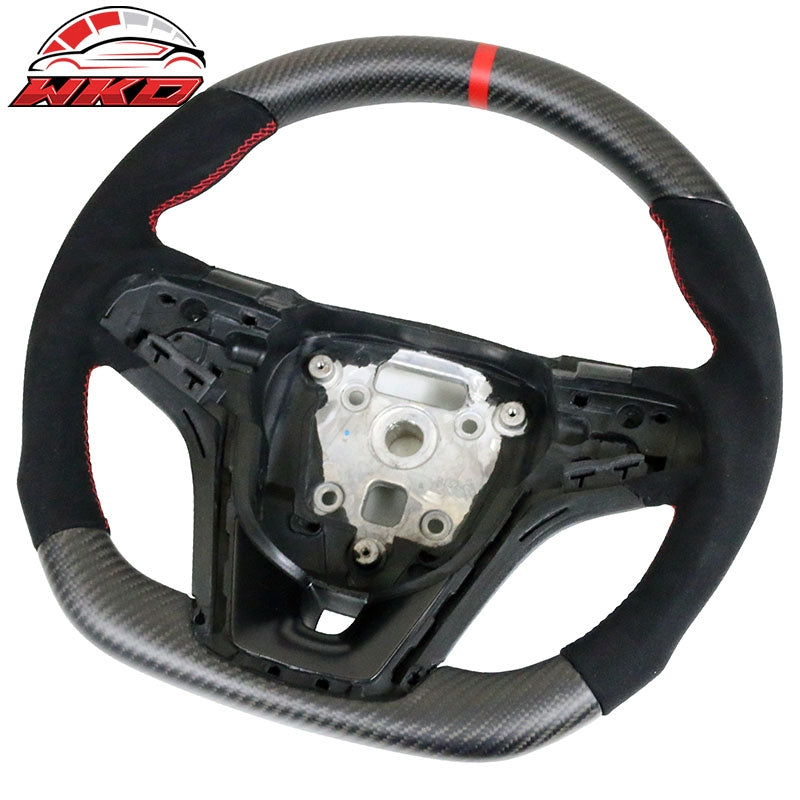 Fits 12-15 Camaro Steering Wheel Alcantara Matte Carbon Fiber