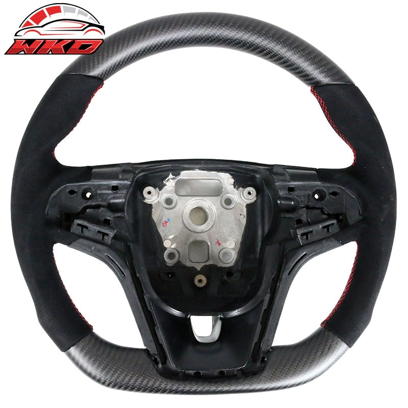 Fits 12-15 Camaro Steering Wheel Matte Carbon Fiber Alcantara