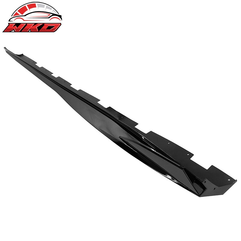 Fits 10-15 Chevrolet Camaro V2 Side Skirts Extension Rocker Panel Gloss Black PP