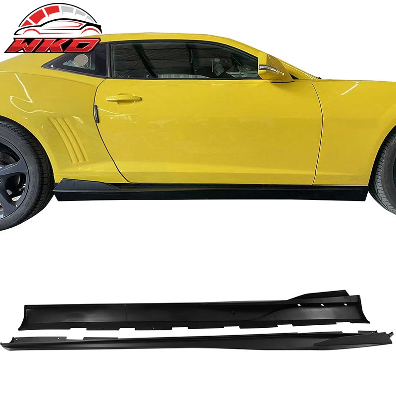 Wholesale 10-15 Chevrolet Camaro V2 Side Skirts Extension Rocker Panel Matte Black PP
