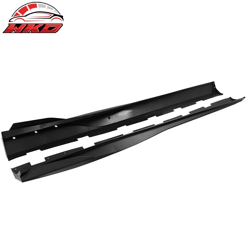 Fits 10-15 Chevrolet Camaro V2 Side Skirts Extension Rocker Panel Matte Black PP