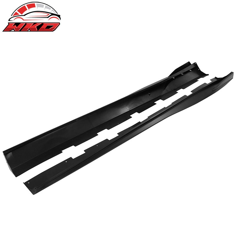 Fits 10-15 Chevrolet Camaro V2 Side Skirts Extension Rocker Panel Matte Black PP