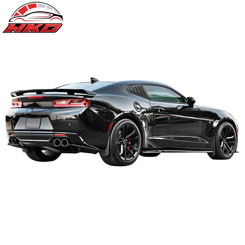 Fits 16-24 Chevy Camaro Quarter Window Louvers Rain Cover Sun Carbon Fiber Print