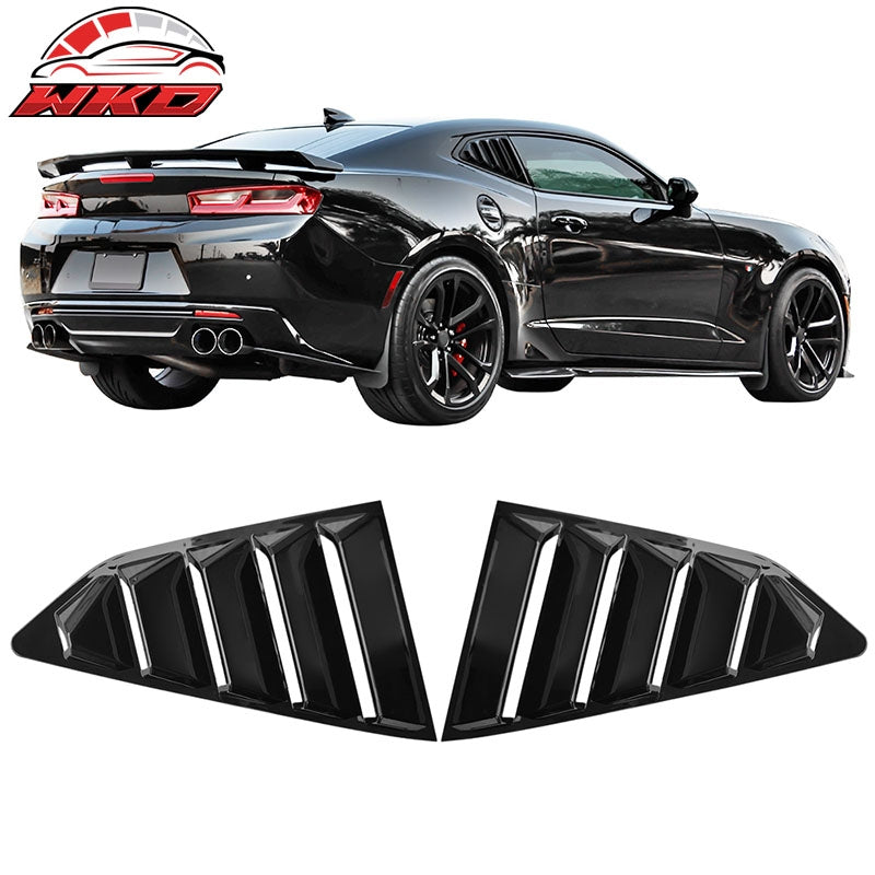 Wholesale 16-24 Chevy Camaro Quarter Window Louvers Rain Sun Windshield Gloss Black