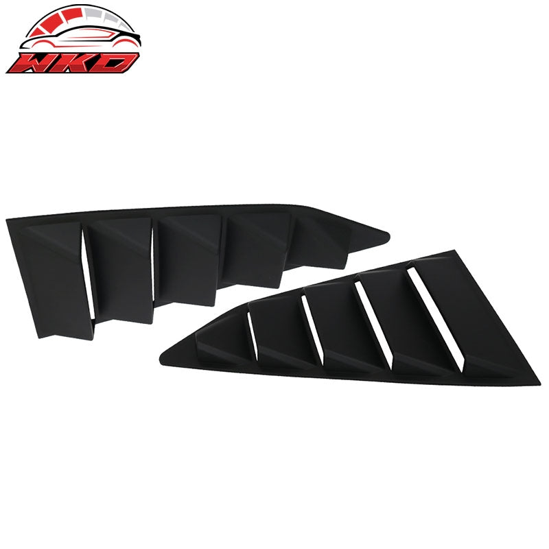 Fits 16-24 Chevy Camaro GT Style Quarter Window Louvers Scoops 2Pc Matte Black