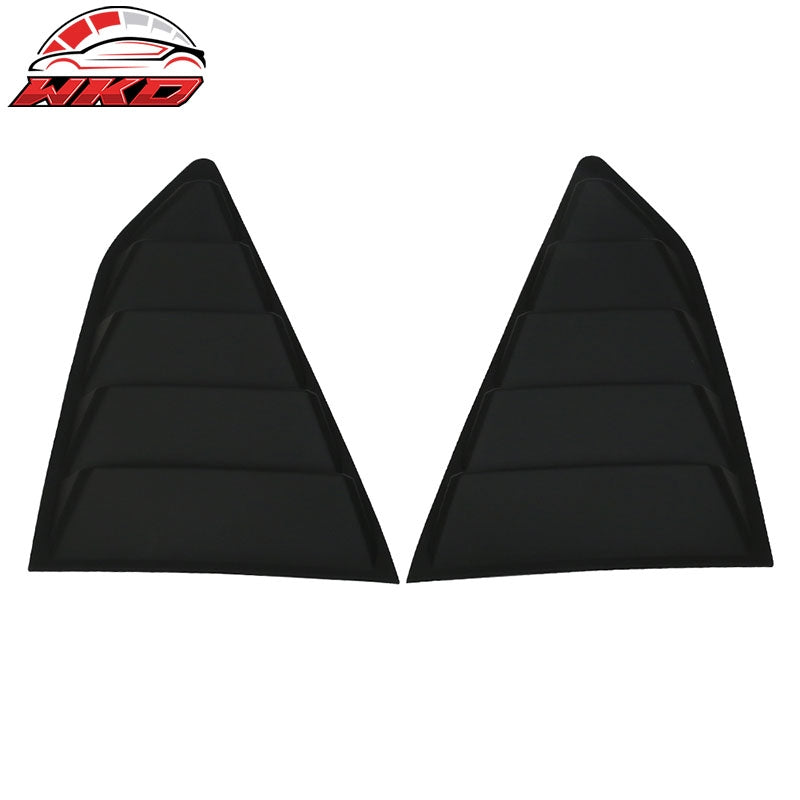 Fits 16-24 Chevy Camaro GT Style Quarter Window Louvers Scoops 2Pc Matte Black