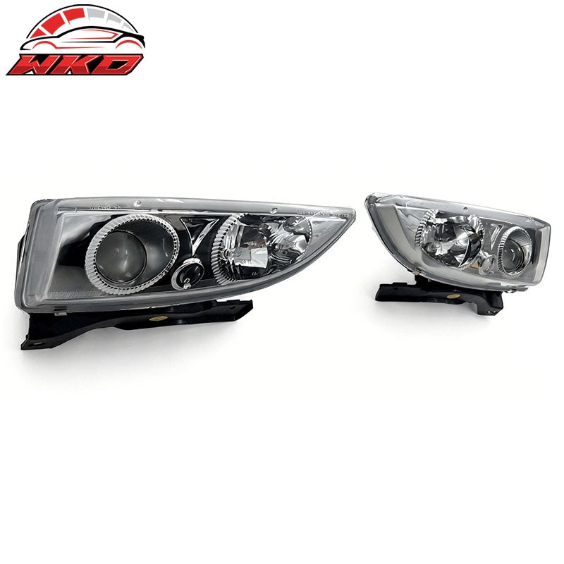 Fits 95-99 Chevrolet Cavalier Projector Head Lights Chrome Housing Clear Lens