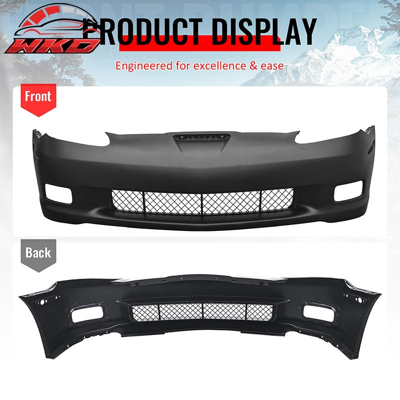 For 06-13 Chevrolet Corvette C6 Front Bumper Cover Z06 Style Conversion Assembly